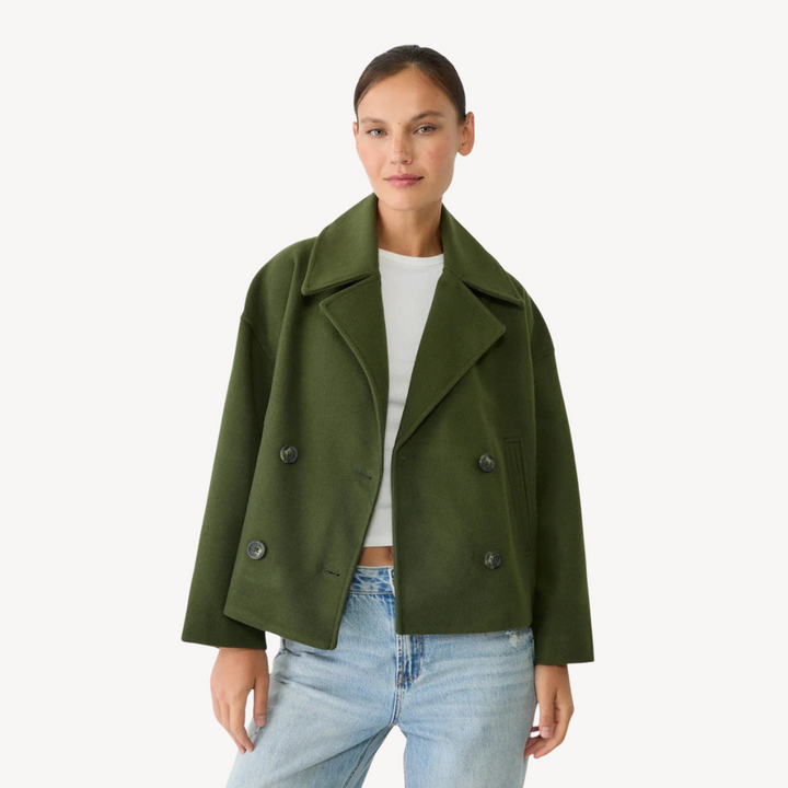 Drune | Kürzerer Woll-Peacoat für Frauen