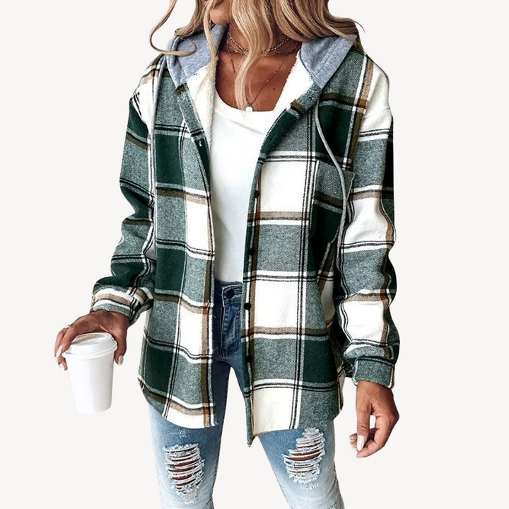 Drune | Karierte Kapuzenhemdjacke