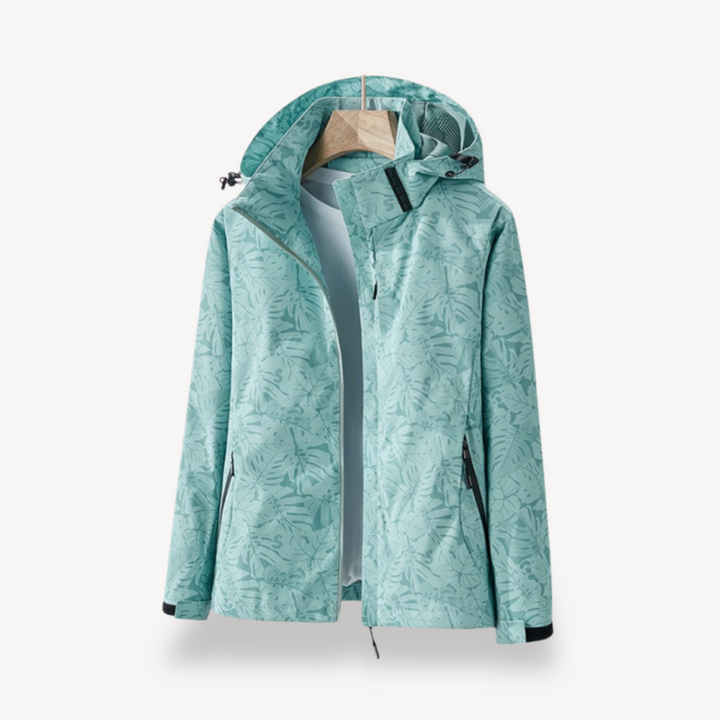 Drune | Blätterdruck wasserdichte Jacke für Frauen