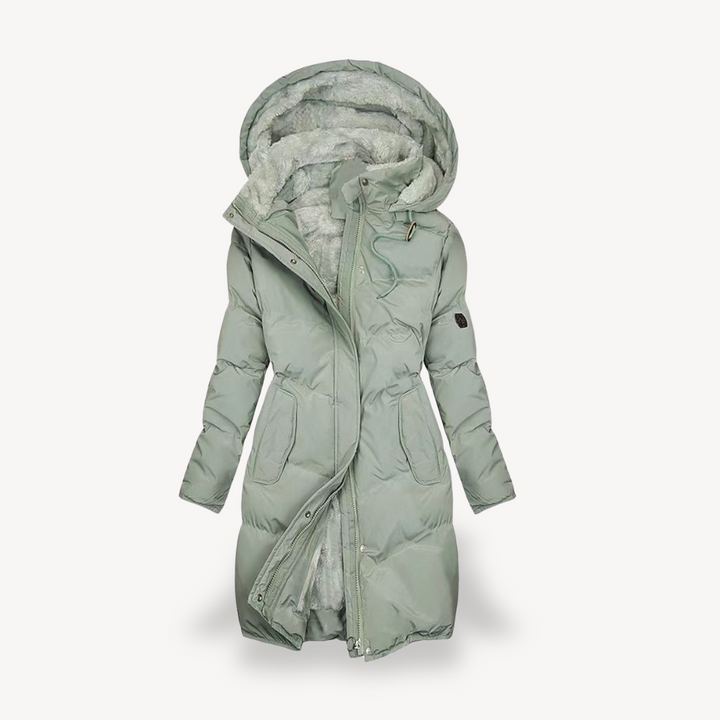 Drune | Damen Pufferjacke mit Kunstpelzfutter
