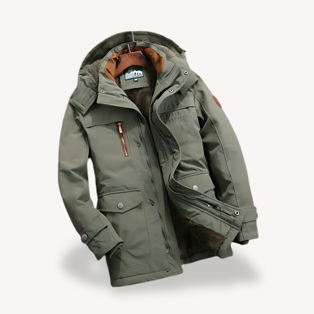 Drune | Winter Parka Jacke mit Fleece-Futter