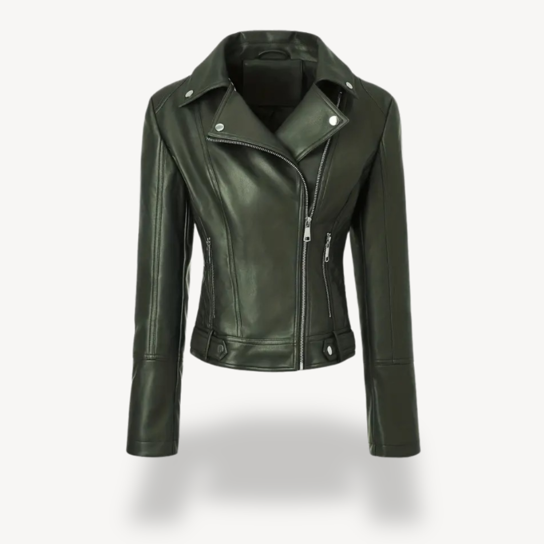 Drune | Fake-Leder Bikerjacke für Frauen