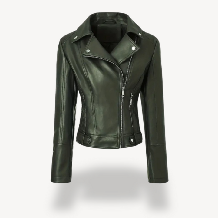 Drune | Fake-Leder Bikerjacke für Frauen