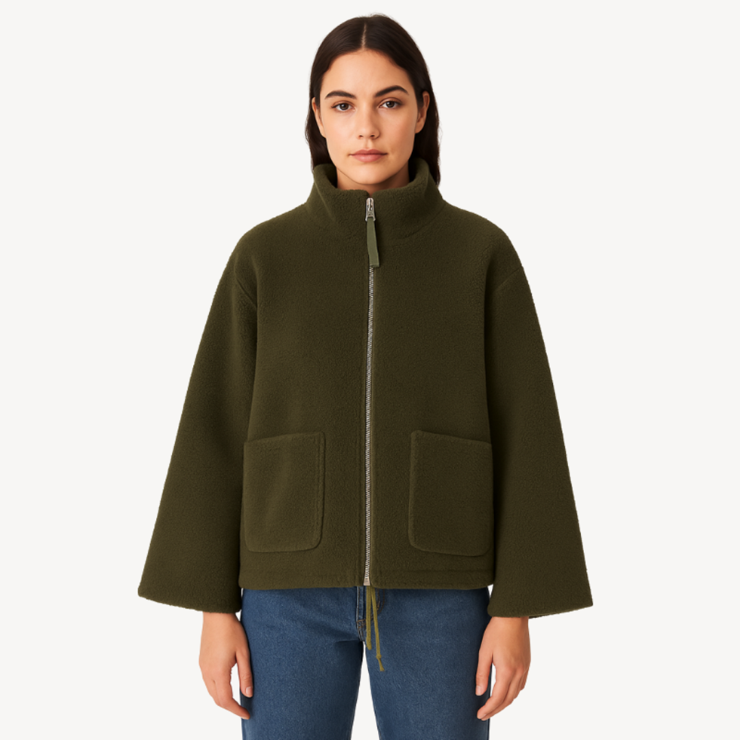 Drune | Damen Bequeme Zip-Up Fleecejacke