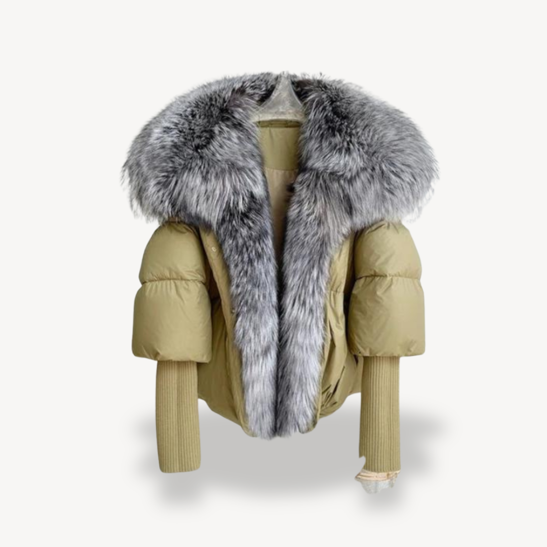Drune | Damen Kunstpelz Pufferjacke