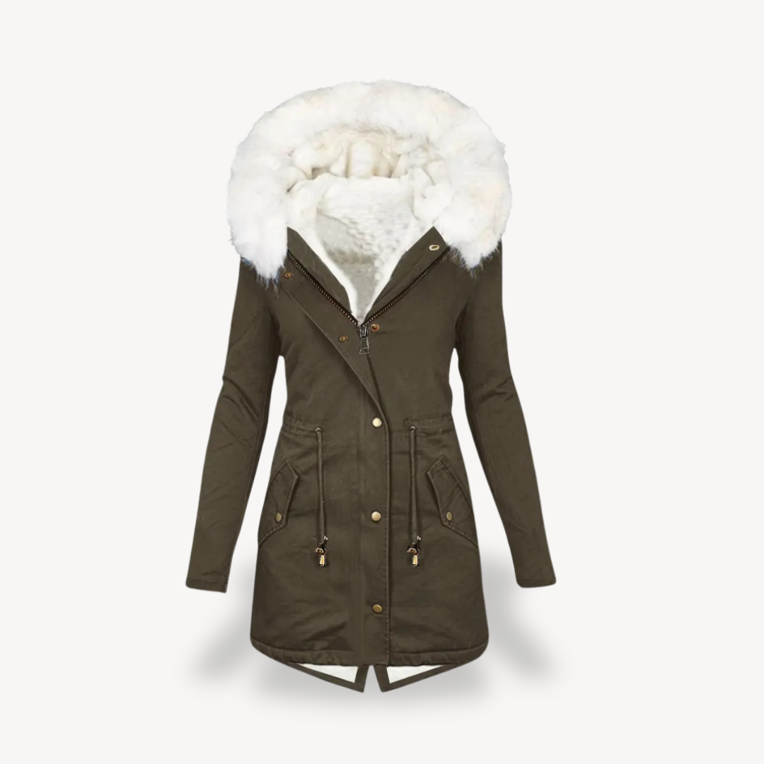 Drune | Damen Kunstpelz Kapuzen Parka Jacke