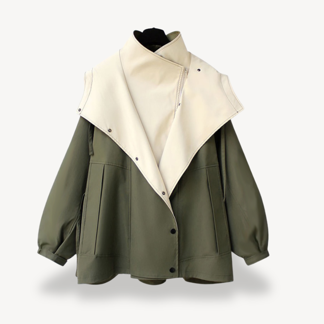 Drune | Colorblock Trenchcoat für Frauen