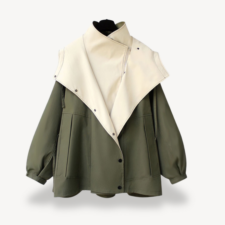 Drune | Colorblock Trenchcoat für Frauen