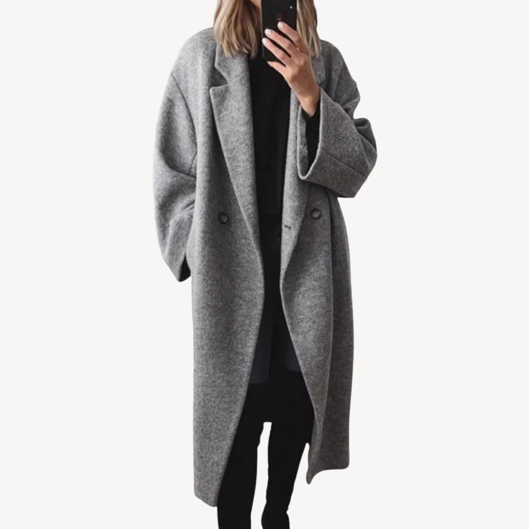 Drune | Damen Wollmischung Doppelreiher Mantel