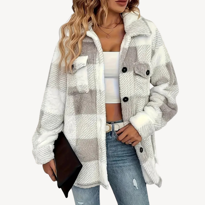 Drune | Karo Fleecejacke für Damen