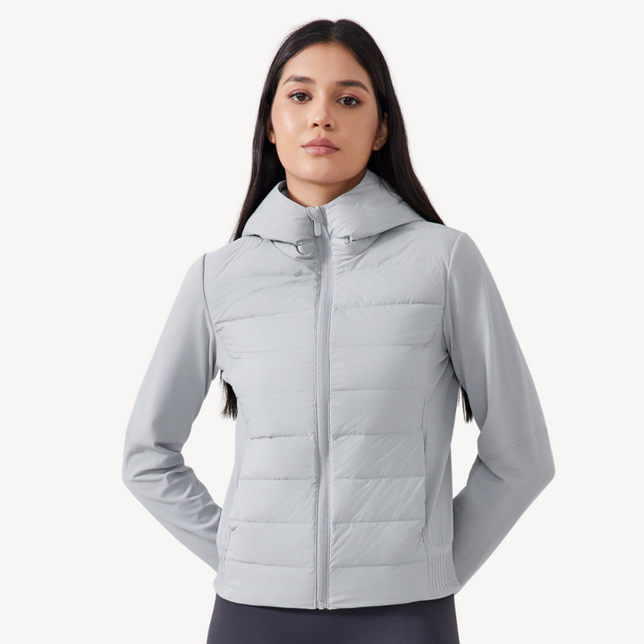 Drune | Damen Hybrid Puffermantel Hoodie Jacke