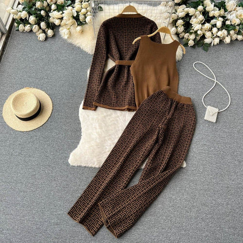 Drune | Dreiteiliges Gestricktes WinterSatz