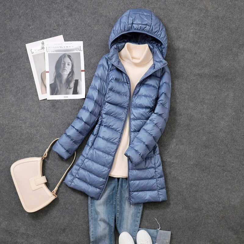 Drune | Lang Daunenjacke Angenehm Warm & Stilvoll