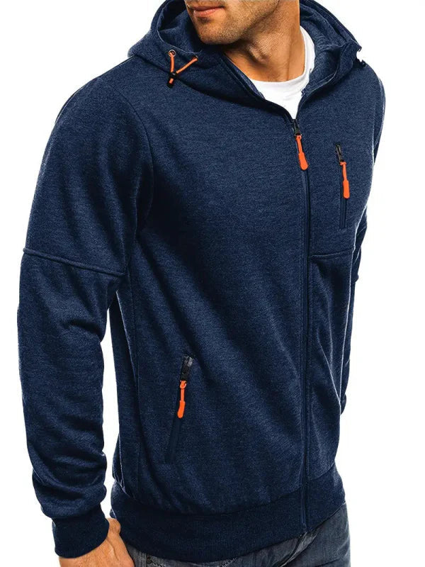 Drune | Kapuzenjacke Sportlich Freizeit - Bequemer Hoodie mit Reißverschluss und Taschen