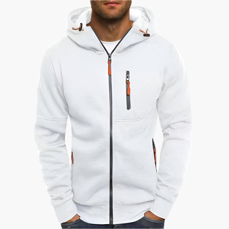 Drune | Kapuzenjacke Sportlich Freizeit - Bequemer Hoodie mit Reißverschluss und Taschen
