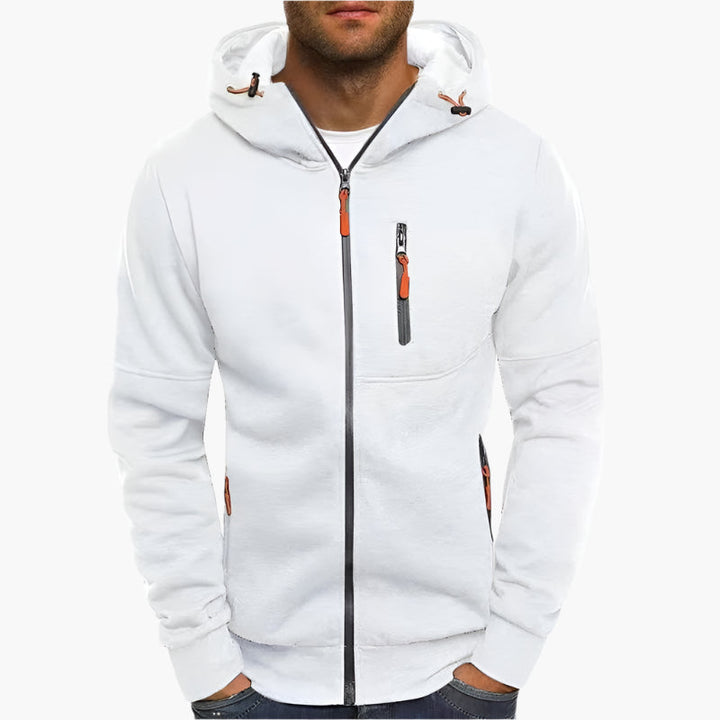 Drune | Kapuzenjacke Sportlich Freizeit - Bequemer Hoodie mit Reißverschluss und Taschen