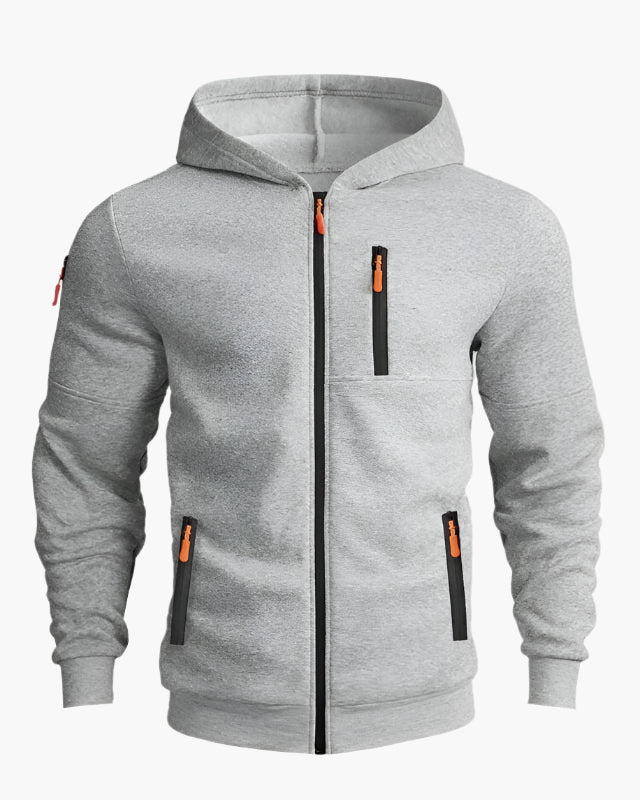 Drune | Kapuzenjacke Sportlich Freizeit - Bequemer Hoodie mit Reißverschluss und Taschen