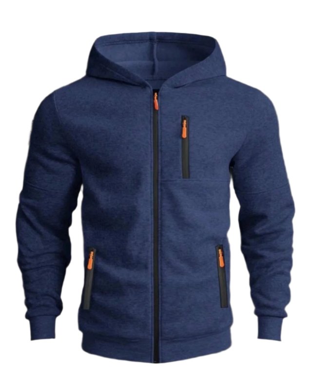 Drune | Kapuzenjacke Sportlich Freizeit - Bequemer Hoodie mit Reißverschluss und Taschen