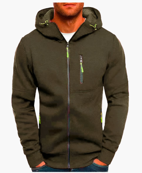 Drune | Kapuzenjacke Sportlich Freizeit - Bequemer Hoodie mit Reißverschluss und Taschen