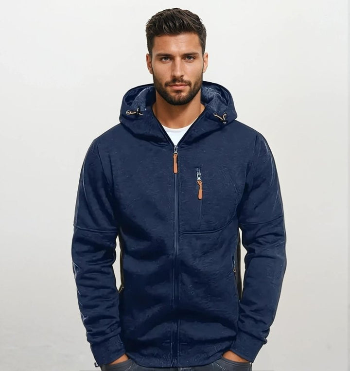 Drune | Kapuzenjacke Sportlich Freizeit - Bequemer Hoodie mit Reißverschluss und Taschen