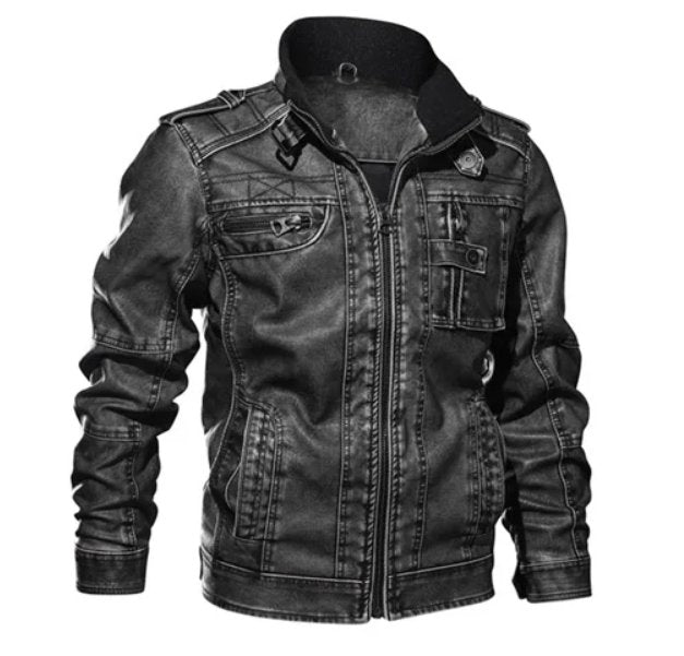 Drune | Herren Slim-Fit Bikerjacke