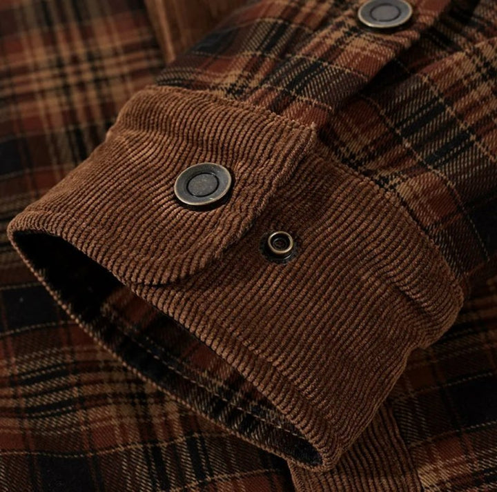 Drune | Outdoor Flanelljacke im Holzfäller-Stil mit Fleece - Freizeit- und Arbeitsjacke