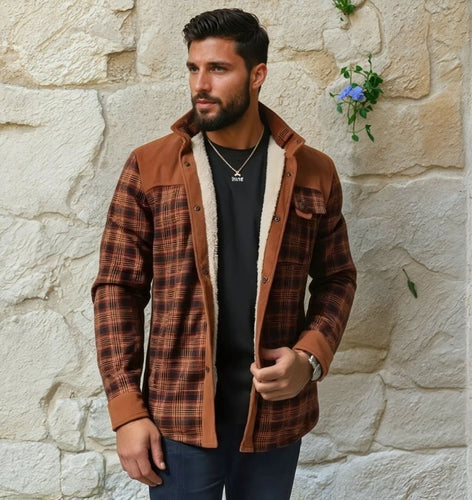 Drune | Outdoor Flanelljacke im Holzfäller-Stil mit Fleece - Freizeit- und Arbeitsjacke