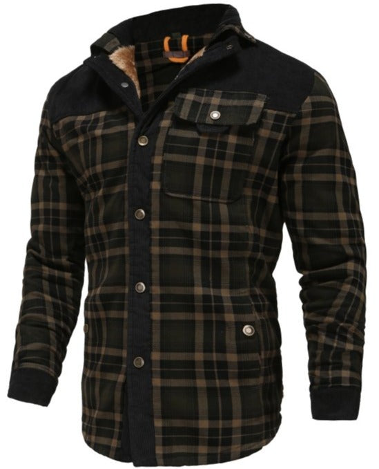 Drune | Outdoor Flanelljacke im Holzfäller-Stil mit Fleece - Freizeit- und Arbeitsjacke