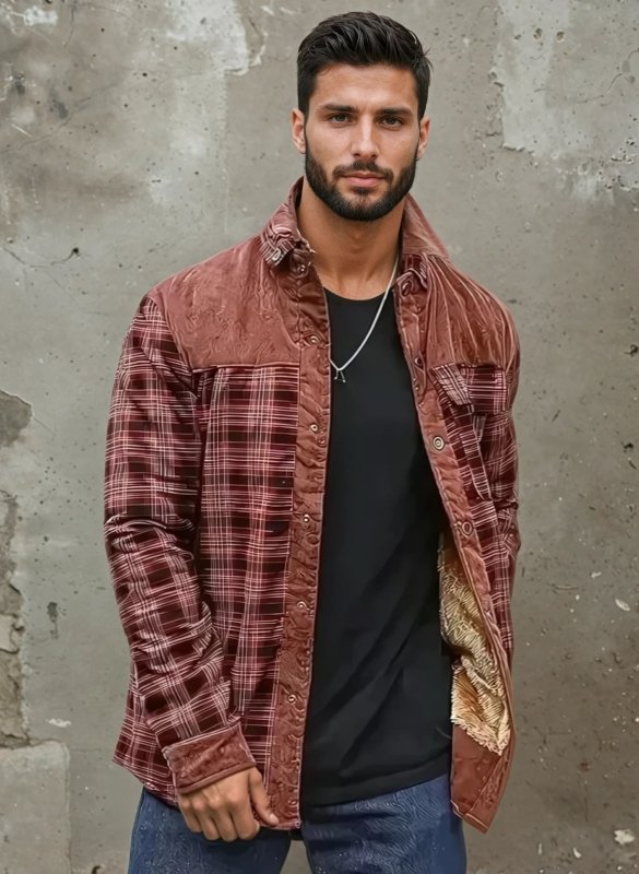 Drune | Outdoor Flanelljacke im Holzfäller-Stil mit Fleece - Freizeit- und Arbeitsjacke