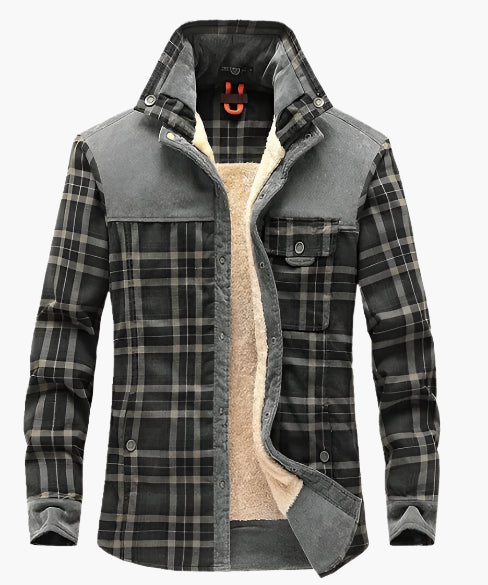 Drune | Outdoor Flanelljacke im Holzfäller-Stil mit Fleece - Freizeit- und Arbeitsjacke