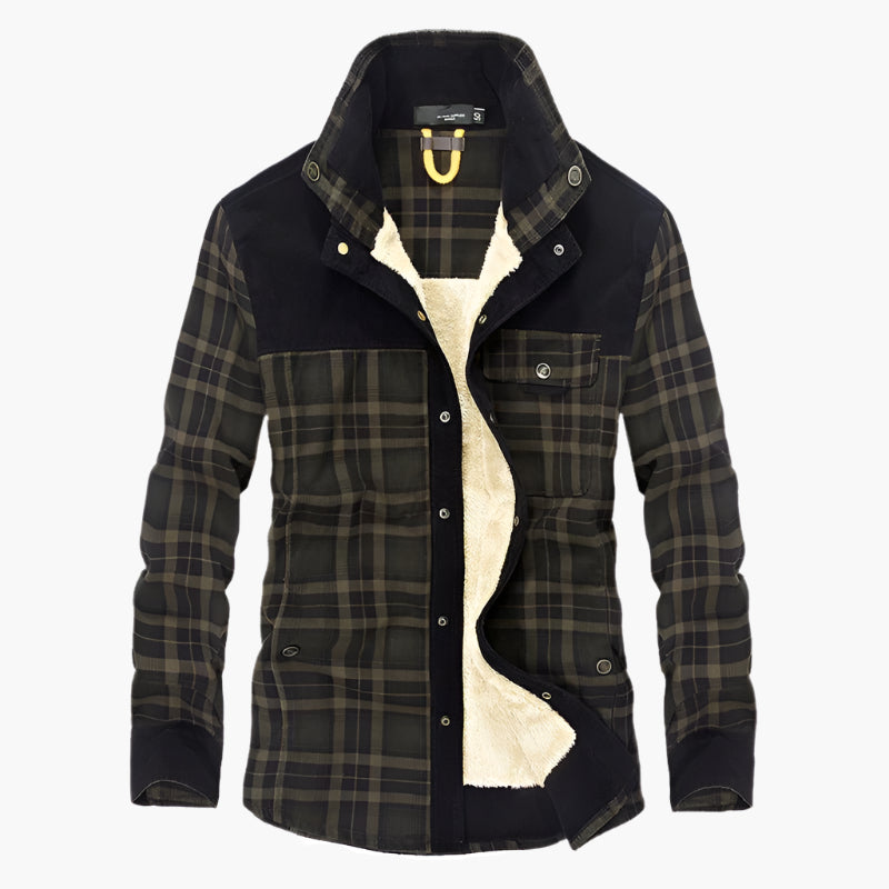 Drune | Outdoor Flanelljacke im Holzfäller-Stil mit Fleece - Freizeit- und Arbeitsjacke