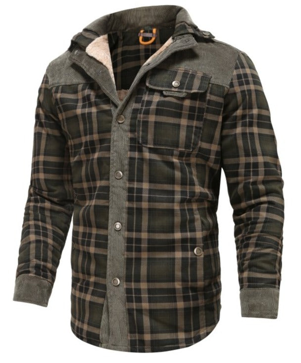 Drune | Outdoor Flanelljacke im Holzfäller-Stil mit Fleece - Freizeit- und Arbeitsjacke