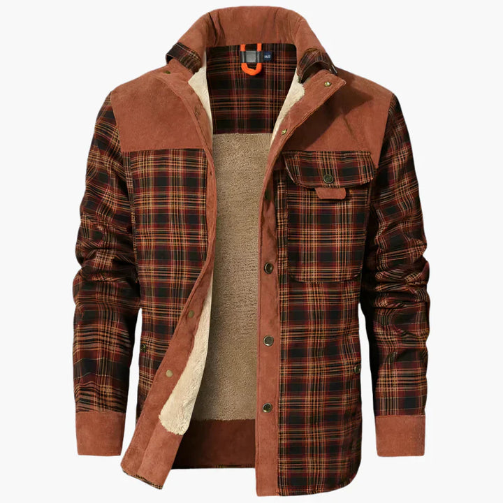 Drune | Outdoor Flanelljacke im Holzfäller-Stil mit Fleece - Freizeit- und Arbeitsjacke