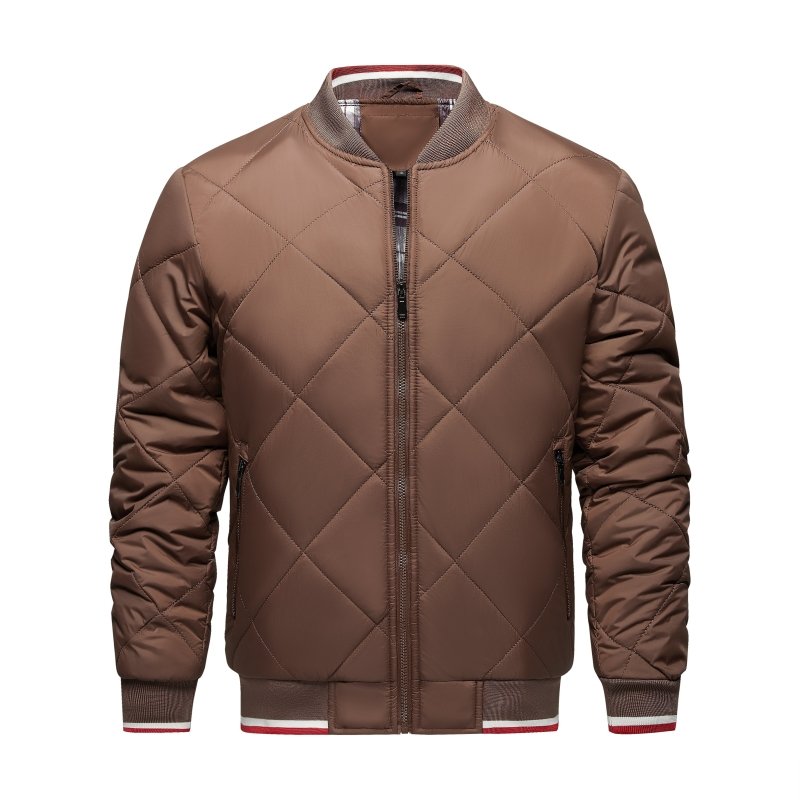 Drune | Herren Rauten Stepp Bomberjacke