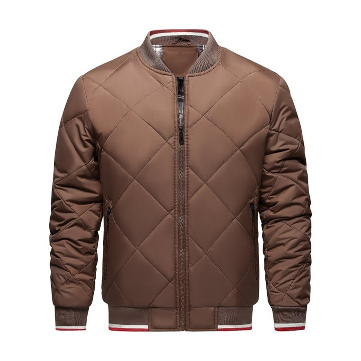 Drune | Herren Rauten Stepp Bomberjacke