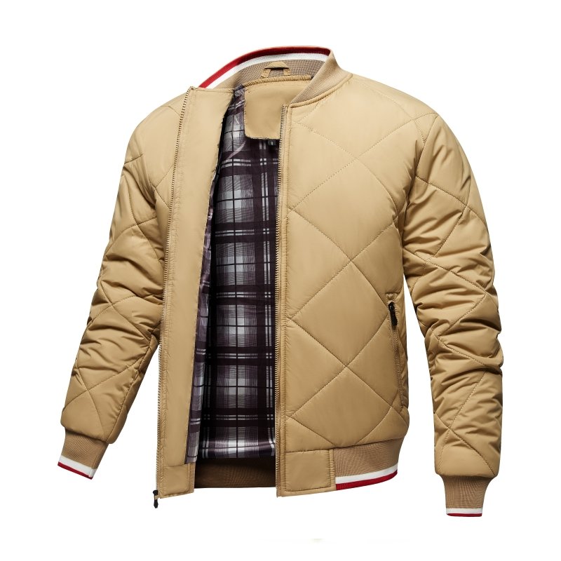 Drune | Herren Rauten Stepp Bomberjacke