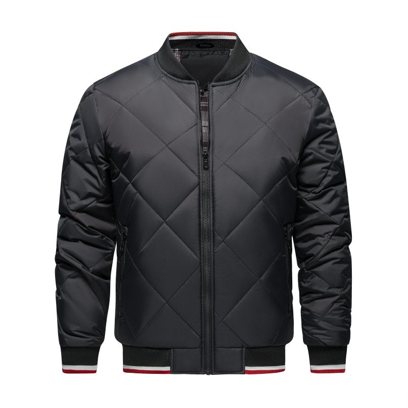 Drune | Herren Rauten Stepp Bomberjacke