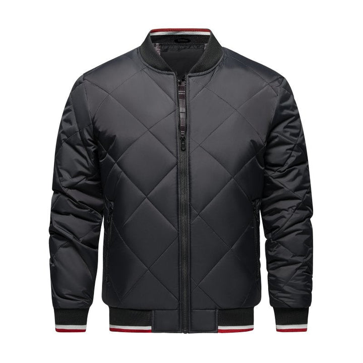 Drune | Herren Rauten Stepp Bomberjacke