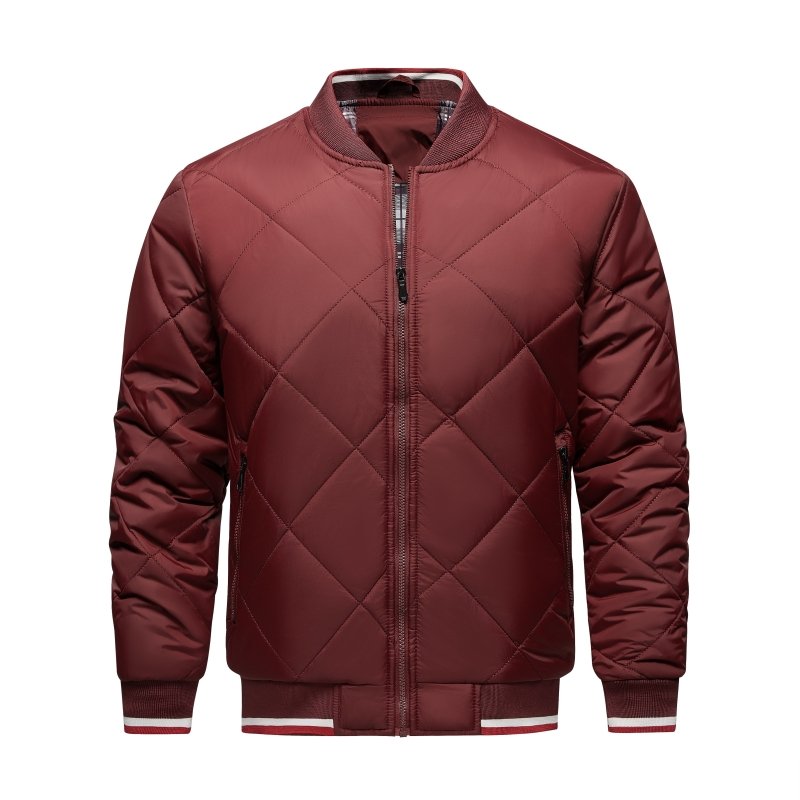 Drune | Herren Rauten Stepp Bomberjacke