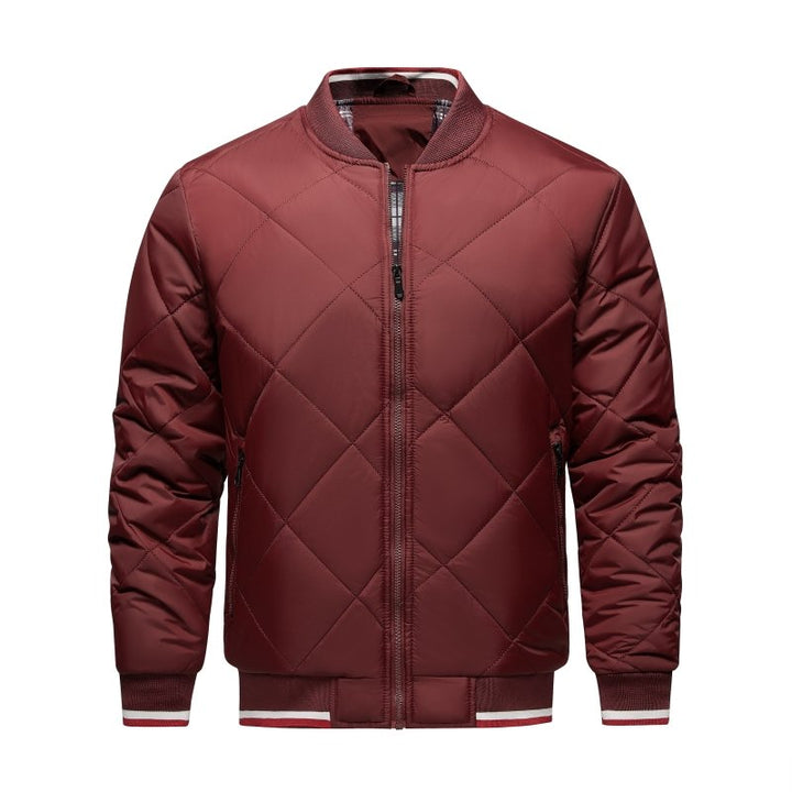 Drune | Herren Rauten Stepp Bomberjacke
