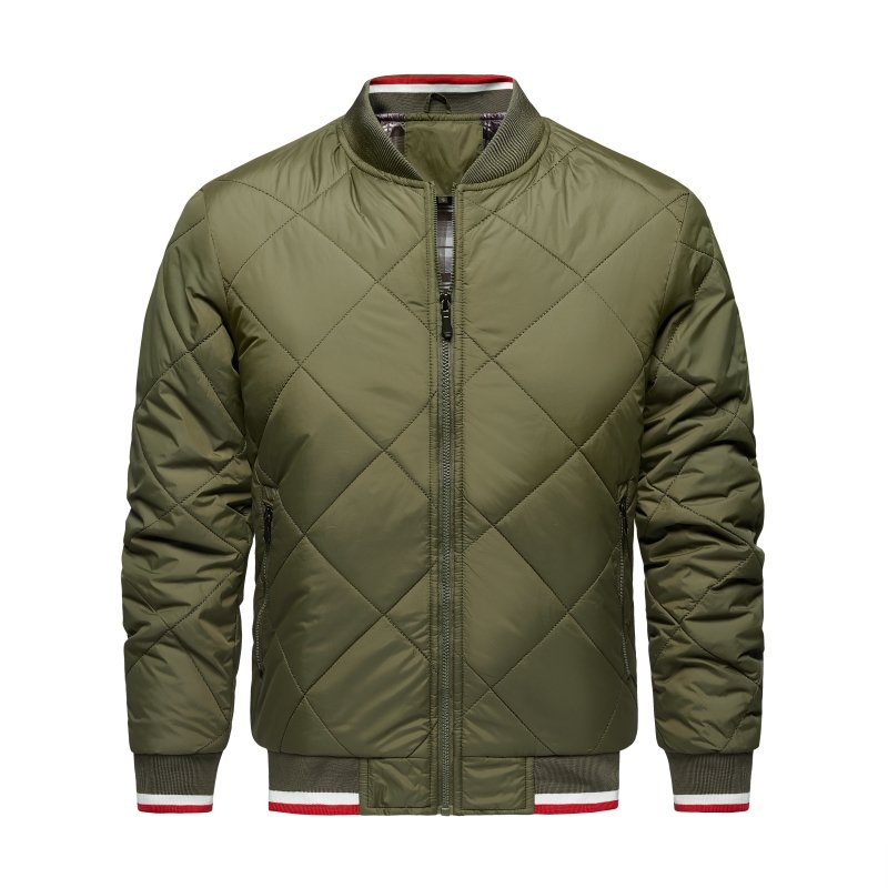 Drune | Herren Rauten Stepp Bomberjacke