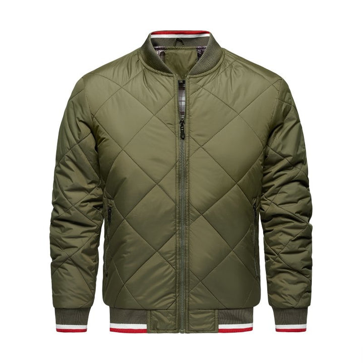 Drune | Herren Rauten Stepp Bomberjacke