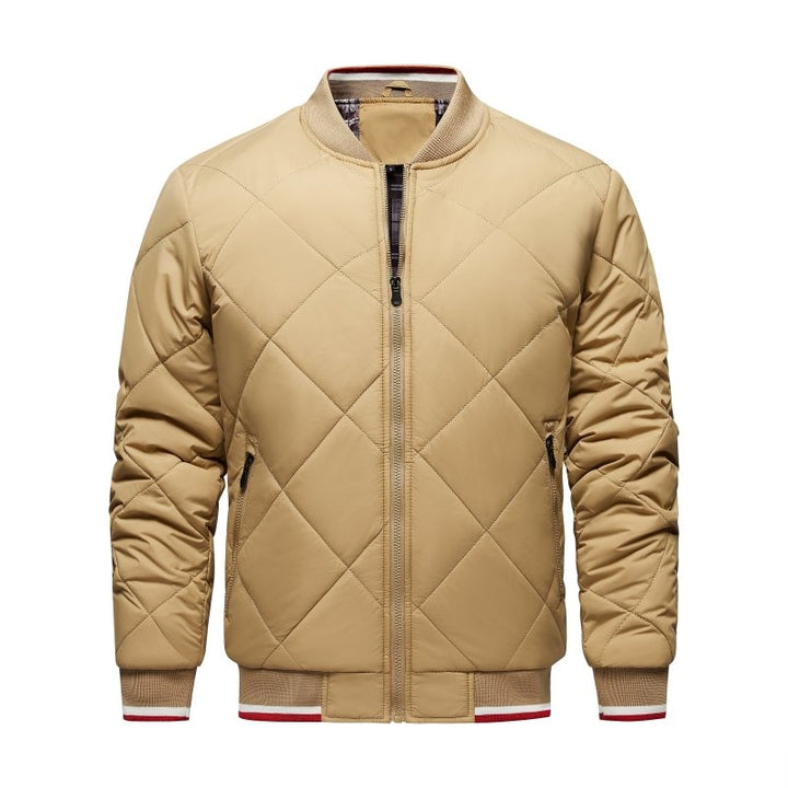 Drune | Herren Rauten Stepp Bomberjacke