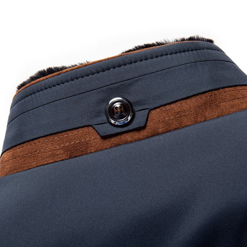 Drune | Steppjacke im eleganten Business-Stil mit abnehmbarem Kunstfellkragen - Perfekt für Freizeit und Büro