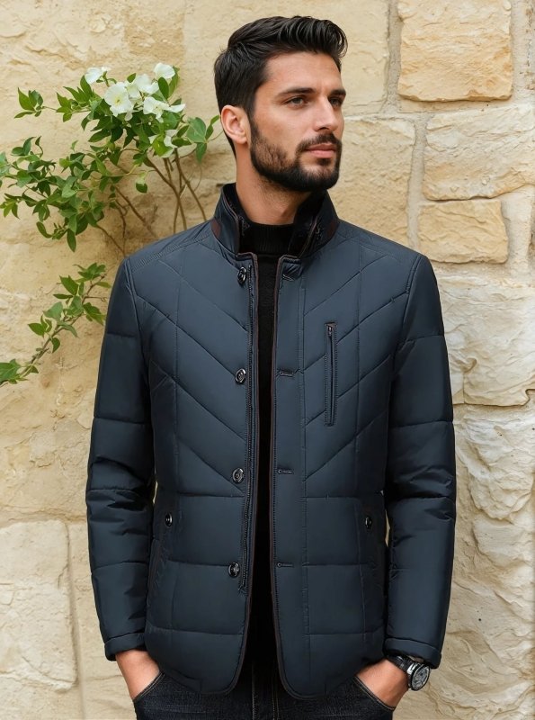 Drune | Steppjacke im eleganten Business-Stil mit abnehmbarem Kunstfellkragen - Perfekt für Freizeit und Büro