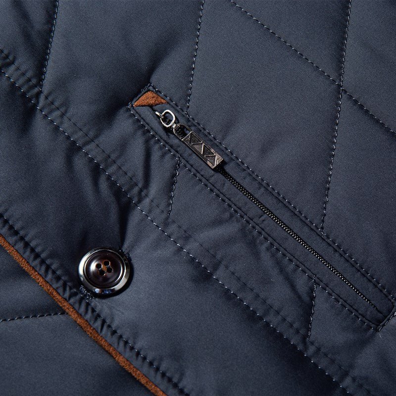 Drune | Steppjacke im eleganten Business-Stil mit abnehmbarem Kunstfellkragen - Perfekt für Freizeit und Büro