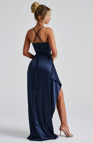 Drune | Marineblaues Maxikleid