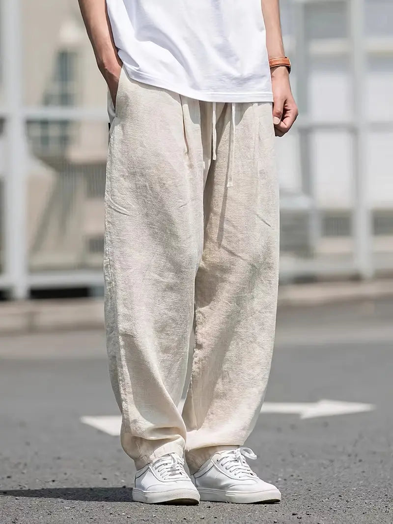 Drune | Baggy Leinenhose Luftige Sommerhose Mit Weichem Tragekomfort