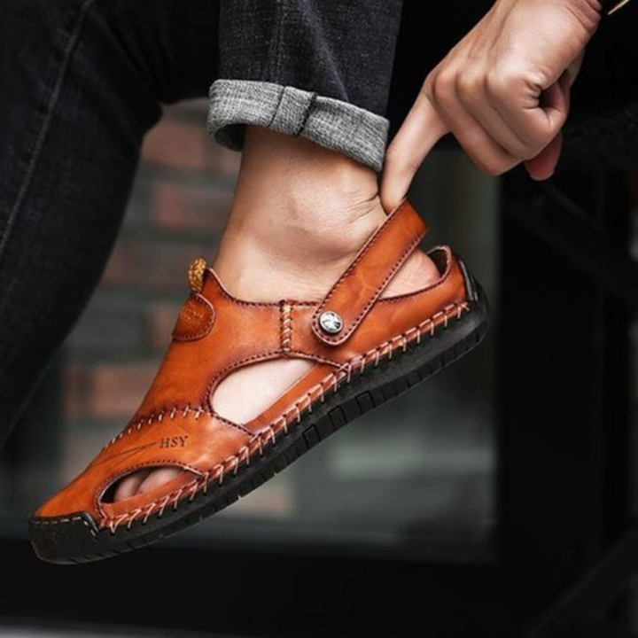 Drune | Herren Barfuss Sandalen Schwarz
