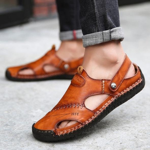 Drune | Herren Barfuss Sandalen Schwarz
